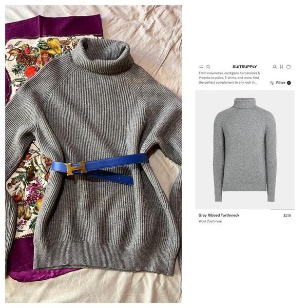 Women Suitsupply Sweater Grey Wool XL