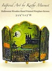 Halloween Fireplace Screen Dollhouse Miniature 1:12 Scale Hand Painted K.Manuel — photo 4