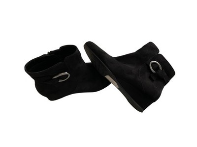 Impo Gasha Women s Size 8.5M Black Wedge Ankle Booties Memory Foam Side Zip