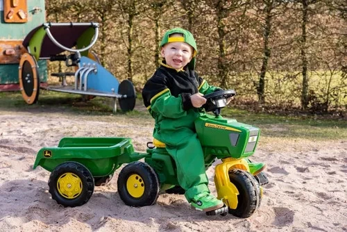 Rolly John Deere Trac Ride-On + Trailer + Sound Steering Wheel - Image 2 of 2