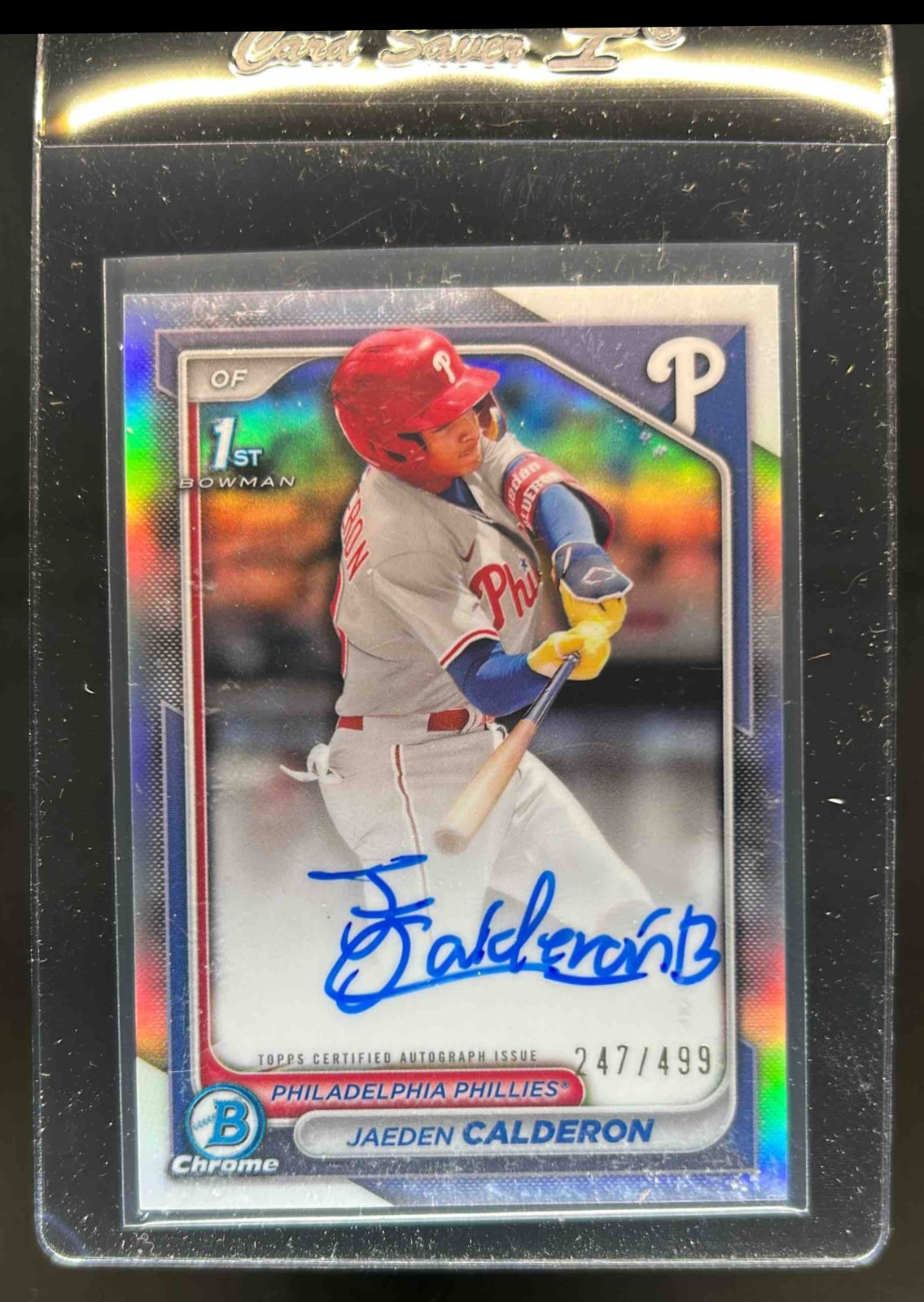 2024 Bowman Chrome Jaeden Calderon Auto Refractor 1st #247/499 Phillies