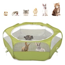 Pawaboo Small Animal Playpen Zippered Cover, Green
