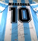 Diego Maradona / Autographed F.C. Argentina Pro-Style Soccer Jersey / PSA/DNA