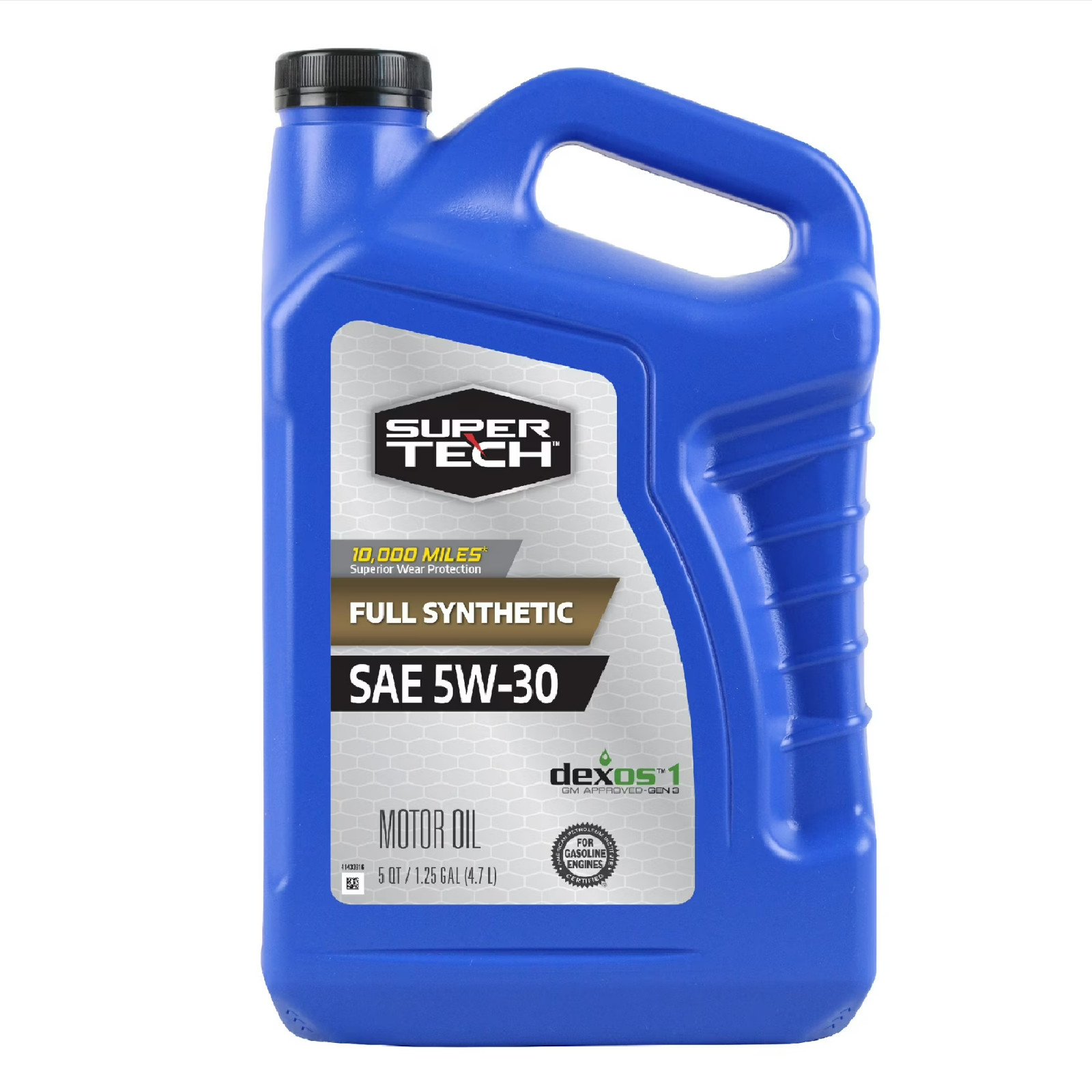 Super Tech High Mileage Full Synthetic SAE 5W-20 Motor Oil, 