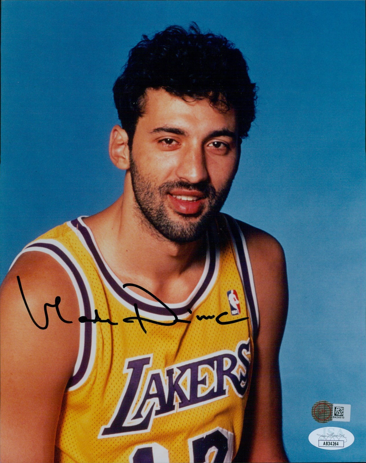 Vlade Divac Autographed Signed Los Angeles Lakers 8x10 Glossy Photo JSA Authenticated Kinks 