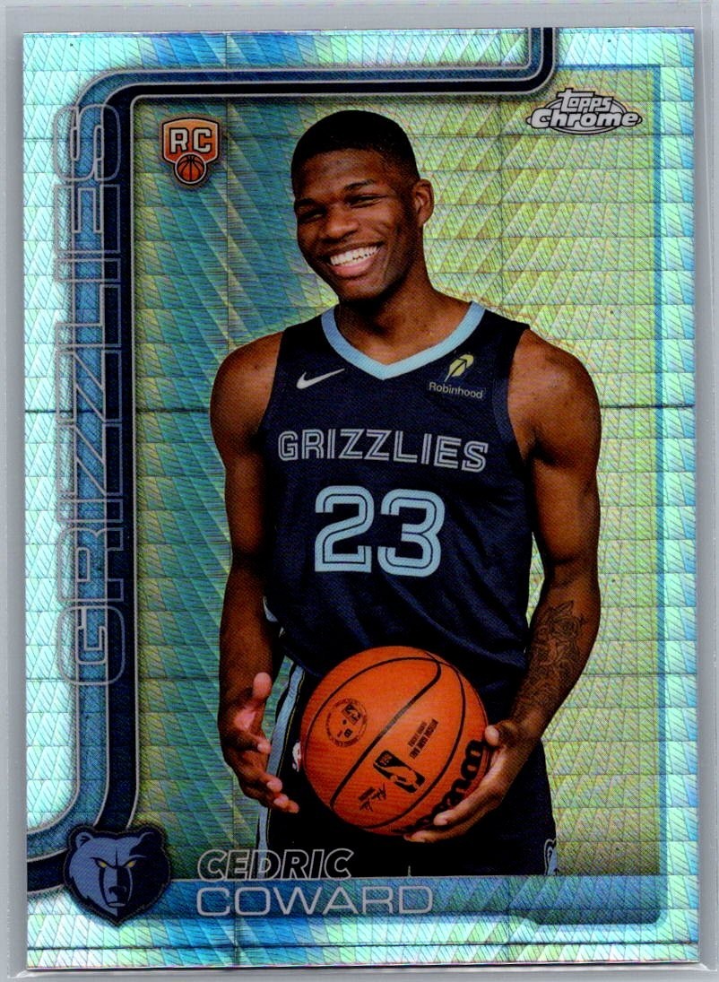 Cedric Coward 2025-26 Topps Chrome Prism Refractor Rookie #261