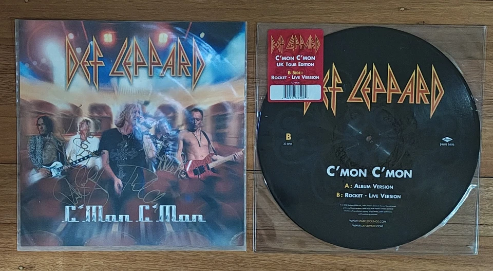 Def Leppard C,mon C,mon "UK Tour Edition" Fully Signed LP Picture Disk Record  - Image 2 of 4