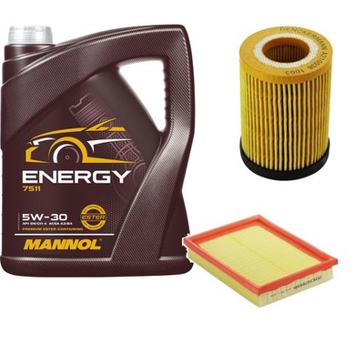 DENCKERMANN Inspektionspaket MANNOL Energy 5W-30 5L für Opel Corsa B 1.0i 12V