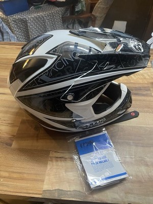 Answer Racing AR1 Sweep Helmet - Black/White - Adult Size XL ans442900
