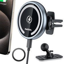 for Magsafe Car Mount Wireless Charger Magnetic Fast Charging Compatible with...