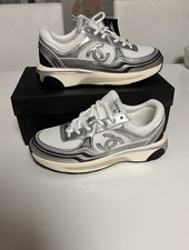 Chanel Runner Sneaker   Weiß/Silber   Größe 42
