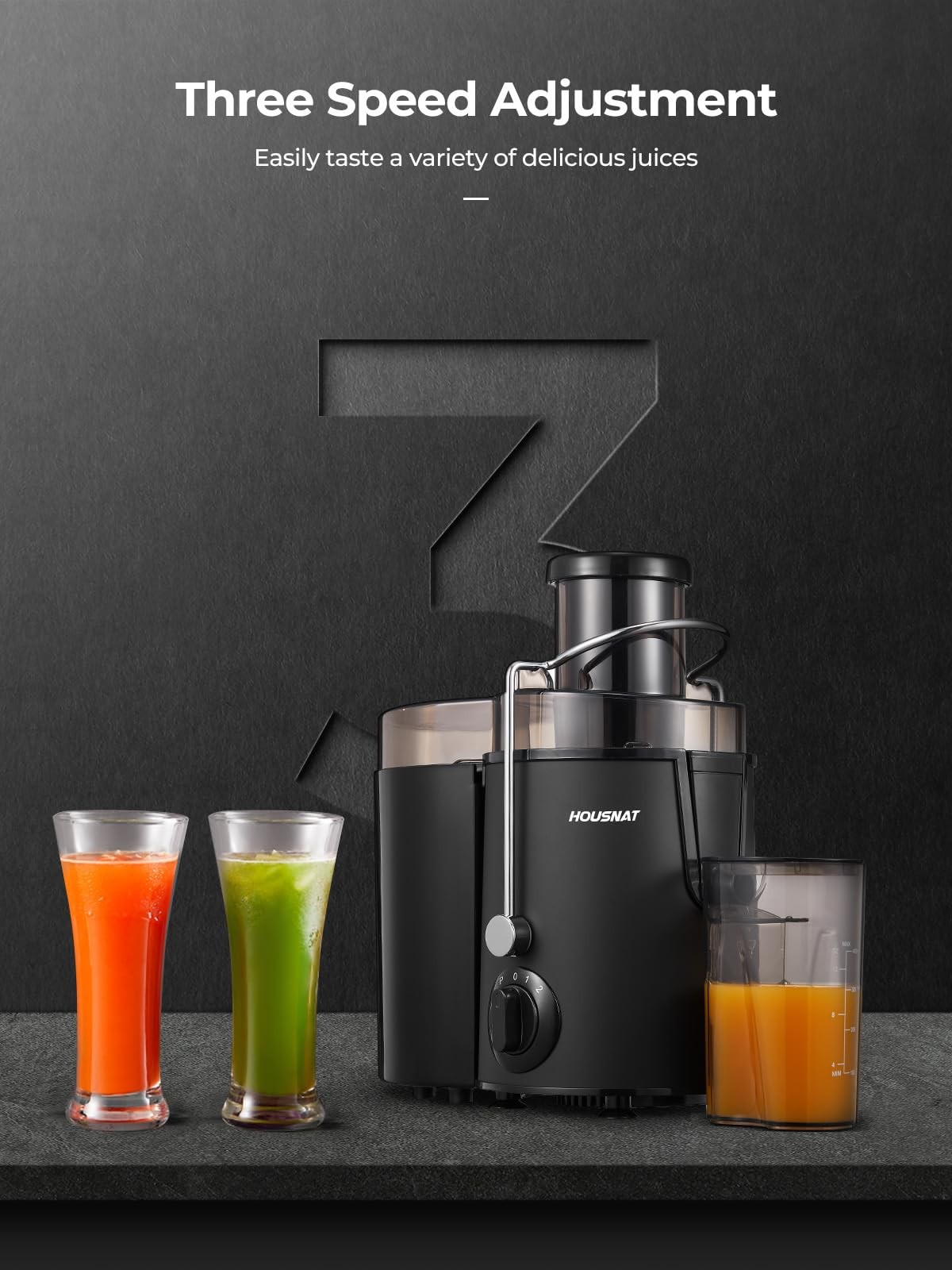Juicer Machines Whole Fruit and Vegetables with 3-Speed Setting Upgraded Version