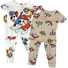 Nickelodeon Paw Patrol 2T Pajamas Sleepwear Set Boy 4pc Dog Puppy Cotton