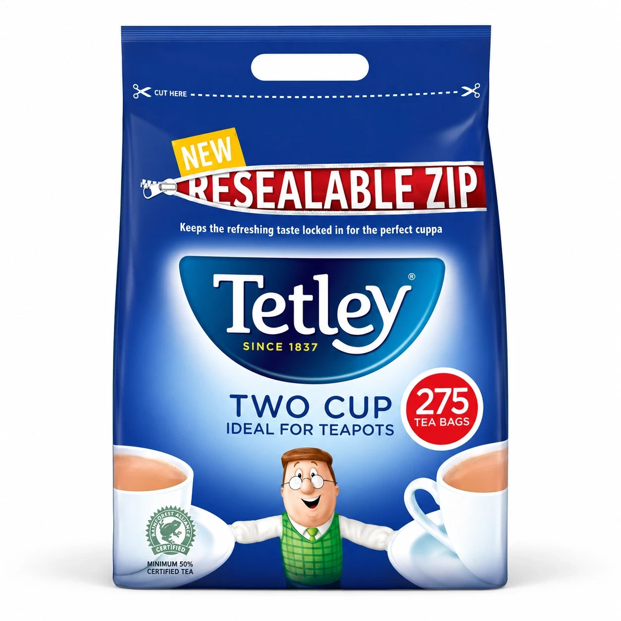 Tetley Original Two Cup Strong Tea Bags Pack of 275 NWT005 - Image 5