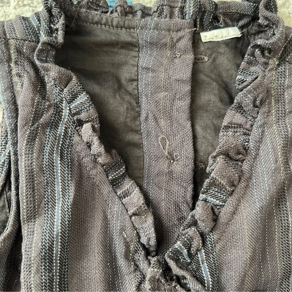 Jottum Striped Sleeveless boho Ruffle fit & flare Dress girls Sz 7 - Image 4 of 4