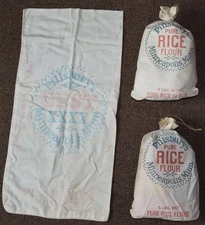 Pillsbury's Best Vintage Flour Bags-2 only  5Lb. Rice Bags & 1 Only 24.5 Bag
