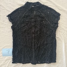 Black Lace Cap Sleeve Top