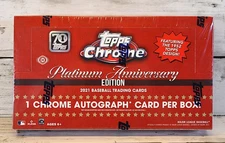 2021 TOPPS PLATINUM ANNIVERSARY EDITION BASEBALL CARD HOBBY BOX 'UNOPENED' NEW