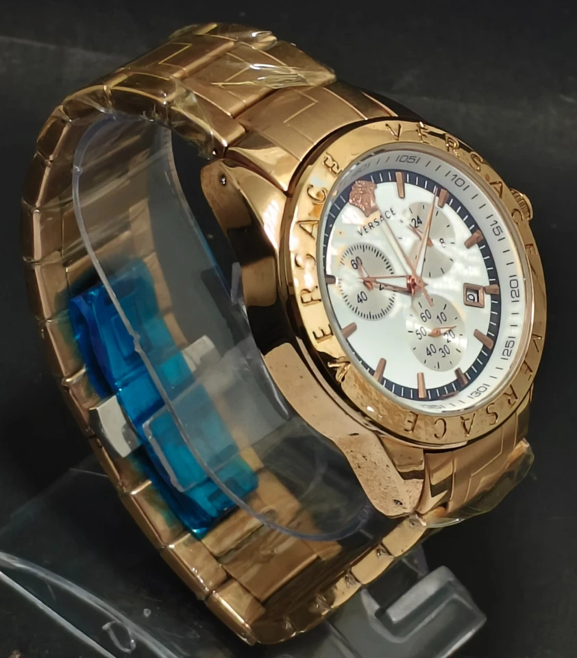 Versace Choronograph White Dial Date New Battery Men's Wristwatch - image 2 of 4