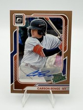 Carson Benge New York NY 2026 Donruss Optic Bronze FOTL Auto /5
