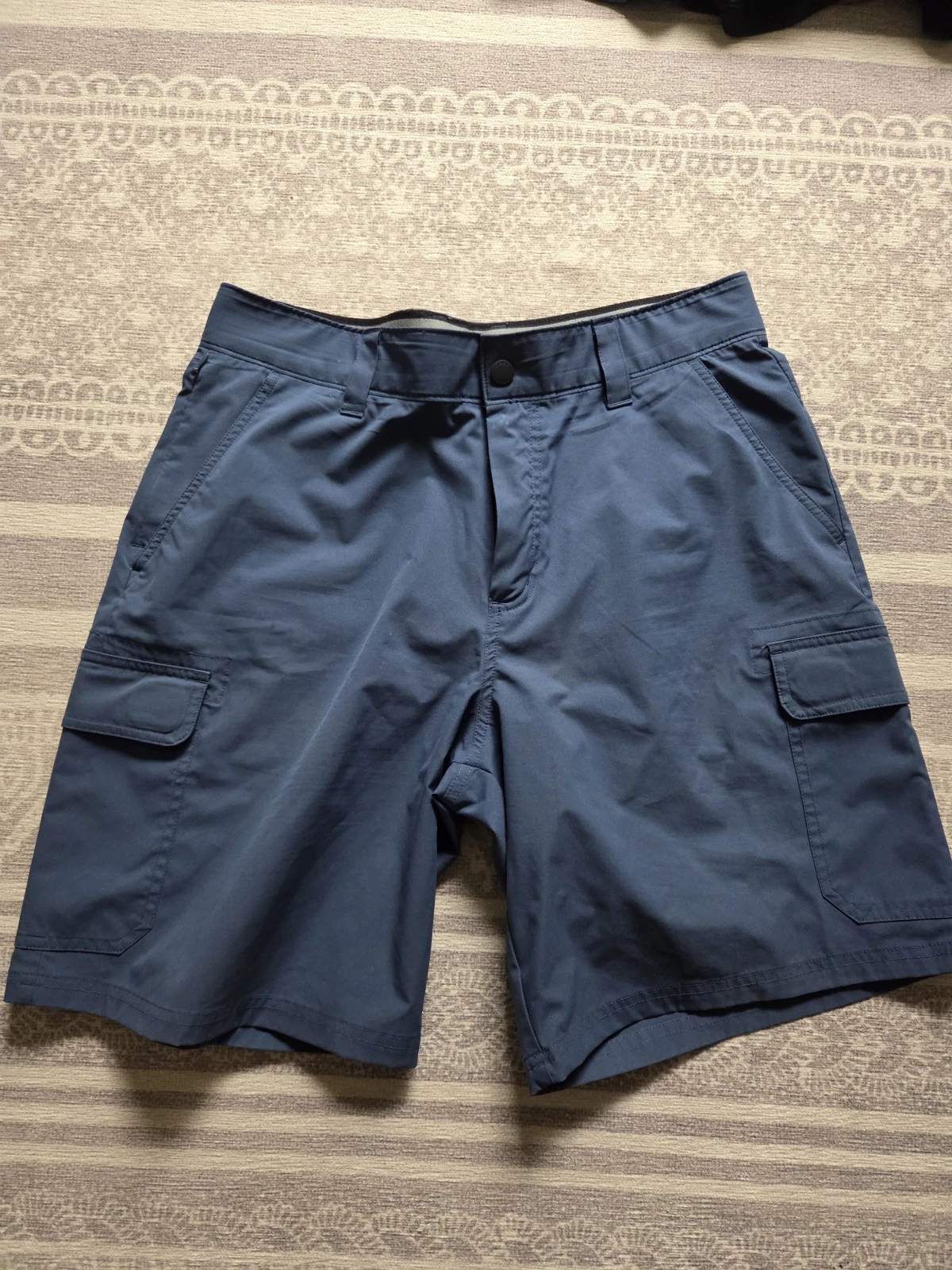 ORVIS Tech Cargo Stretch Shorts Size 34 Blue Outdoor Fishing Hiking