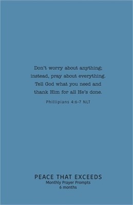 Peace That Exceeds: Monthly Prayer Prompts (Paperback or Softback)