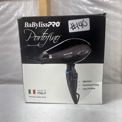 Babyliss Pro Nano Titanium Portofino Hair Dryer - Black (Distressed Box)
