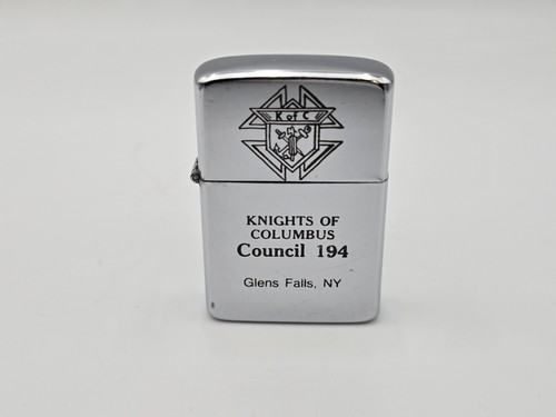 Vintage K-lite Slim Lighter Knights of Columbus Council 194 Glens Falls NY