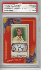 2010 TOPPS ALLEN GINTER RELIC AUTO JASON HEYWARD BRAVES AGA-JH PSA 9
