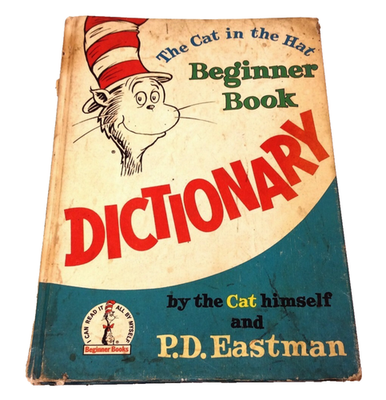 Original 1964 The Cat in the Hat Beginner Book Dictionary PD