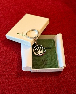 NEW Rolex Keyring Keychain with Green Watch Pouch Crown Symbol
