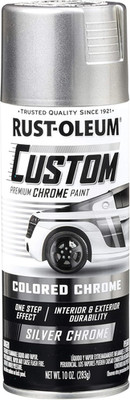Rust-Oleum 340558 Automotive Custom Chrome Spray Paint, 10 Oz, Silver
