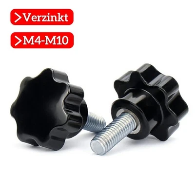 Sternschraube M4 M5 M6 M8 M10 Griff Schraube Sterngriffschraube Rändelschrauben - Bild 1 von 4