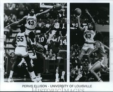 1987 Press Photos Show Pervis Ellison of the University of Louisville In Action