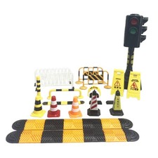 Jeu de feux de circulation et de panneaux de signalisation avec feu de