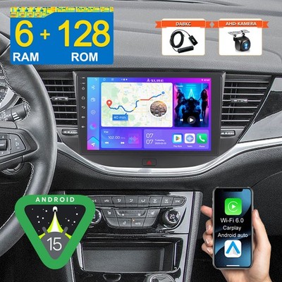 DAB 6+128GB Android 15 CarPlay Autoradio GPS NAV Für Opel Astra K 2015-2019 WIFI