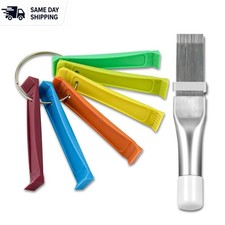 HVAC Fin Comb Set: 1 Ring & 1 Stainless Radiator Comb for Air Conditioner Care