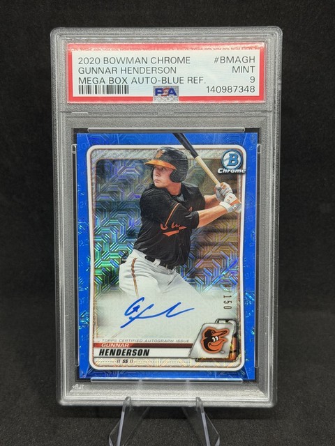 2020 Bowman - Mega Box Chrome Mojo Autographs Gunnar Henderson #BMA-GH Blue /150
