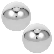 2pcs Hand Exercise Balls Metal: Stainless Steel Solid Ball For Hand Fitness -