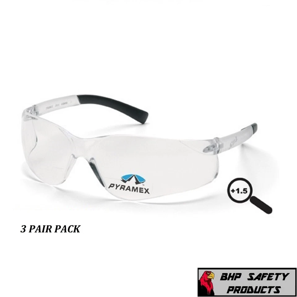 GAFAS DE SEGURIDAD LECTOR PYRAMEX ZTEK TRANSPARENTES BIFOCALES + LENTE 1.50 S2510R15 (3 PARES) Foto 2 de 4