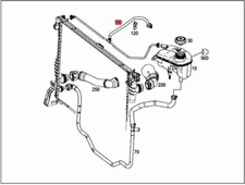 Mercedes-Benz Vito W447 Coolant Breather Vent Line Pipe A4475010125 Original