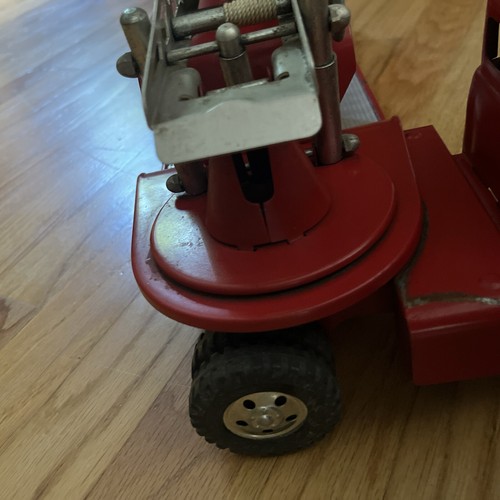 TONKA 1950’s Hidráulica ESCALERA DE INCENDIOS ROJA #5 CAMIÓN DE BOMBEROS GANCHO Y ESCALERA Juguete Coleccionar - Imagen 8 de 22