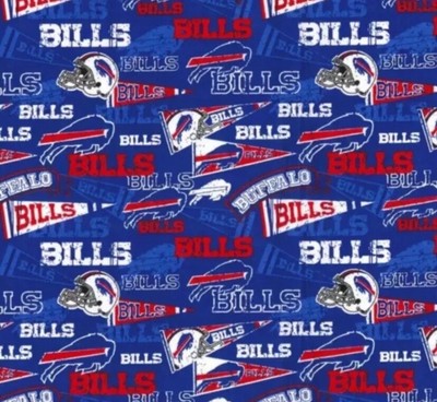 Buffalo Bills Football Print Cotton Zipper Dopp Kit Personalize Bag NWT Fan Gift
