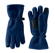 Lands End KIDS Fleece Gloves Deep Sea Navy Size Medium NWT