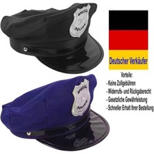 Polizei Mütze Erwachsene Cop Hut Karneval Fasching Kostüm Damen Herren