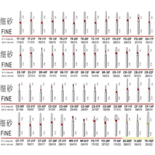 100Pcs Fine Dental Diamond Burs 49 types FG 1.60mm for High Speed Handpiec