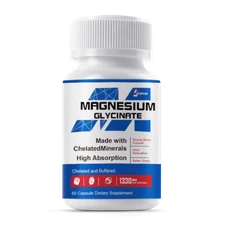Magnesium Glycinate | 1330mg | 60 Capsules | Buffered & Chelated | by ZHPHK