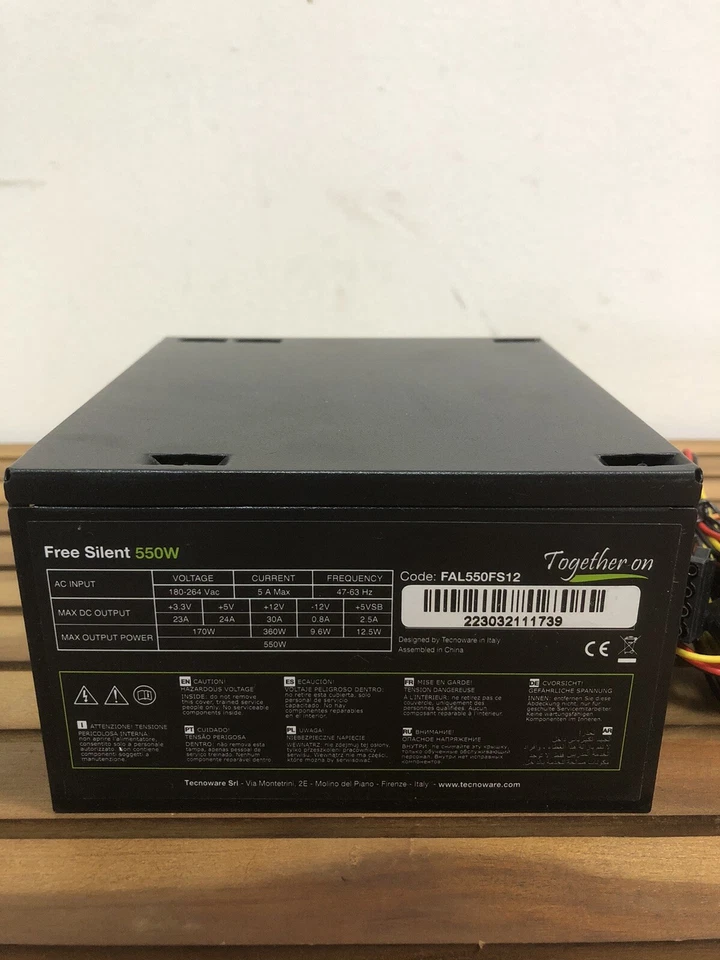 TECNOWARE ATX Free Silent 550W Alimentatore - Image 2 of 4