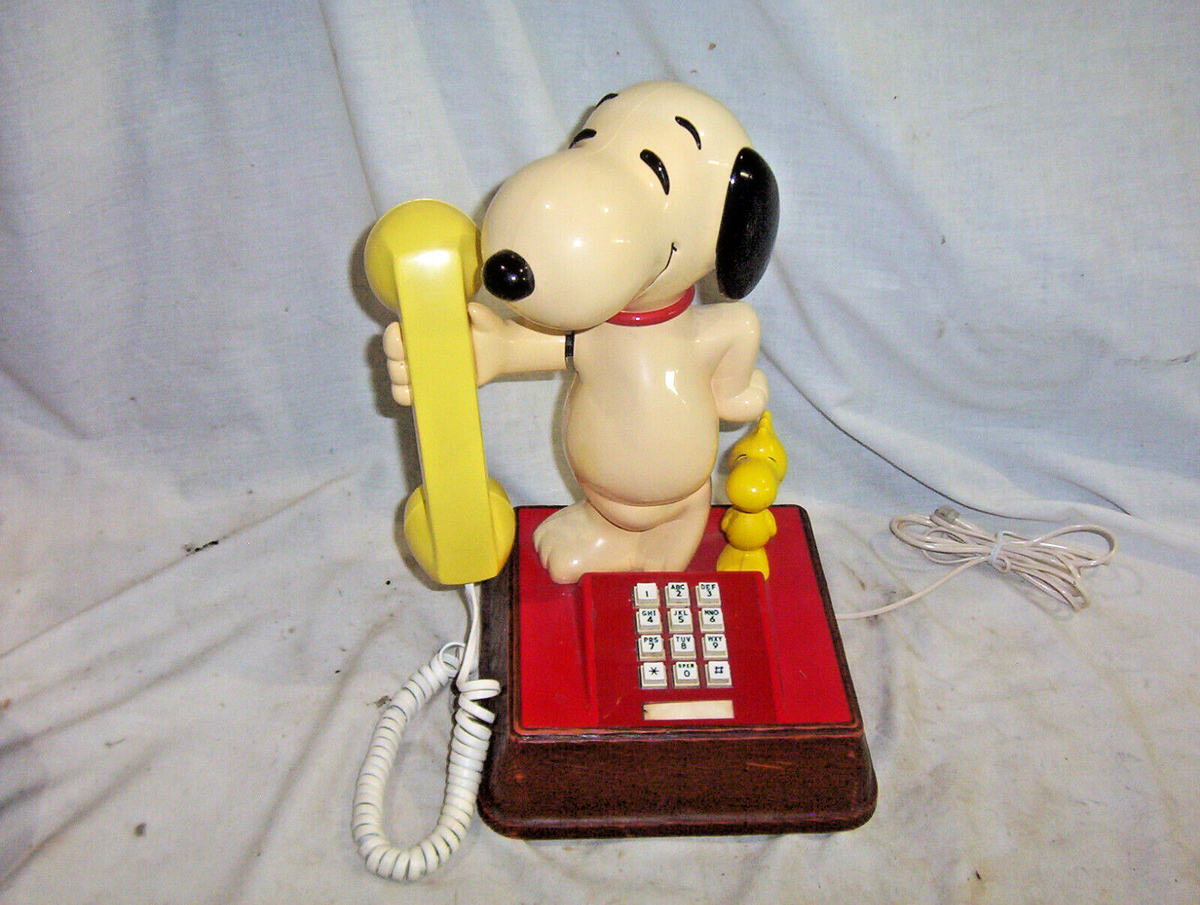 Snoopy and Woodstock Telephone with touch tone dial | eBay