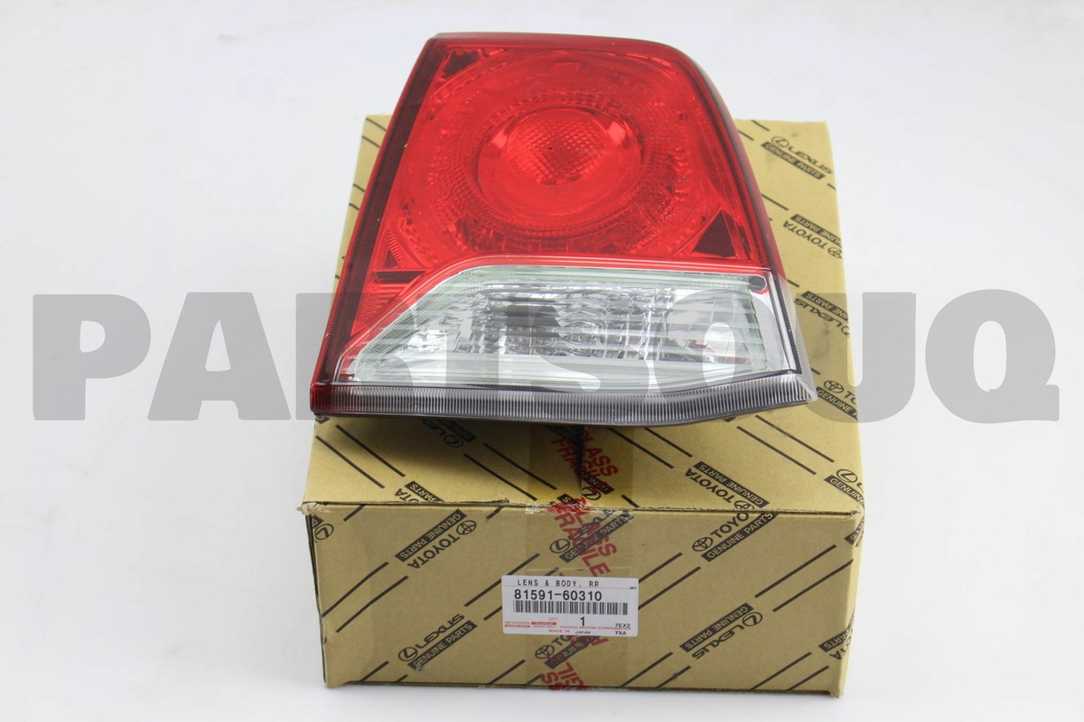 8159160310 Genuine Toyota LENS AND BODY, REAR LAMP, LH 81591-60310